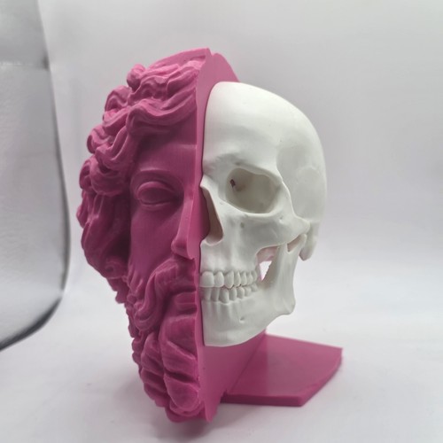 Unusual mythology skull statue - skull,