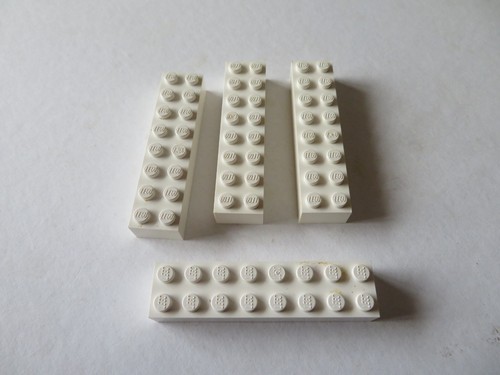 Lego white brick 8 - x,