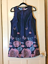S10 TRUE DECADENCE Beautiful Butterfly Navy Shift Dress