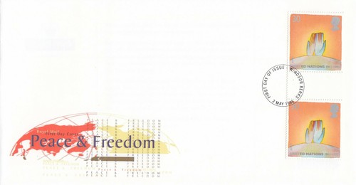 Peace freedom fdc - &,