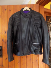 Scott Leather Biker Jacket xxL   Uk   Size see all photos   Purple Lining
