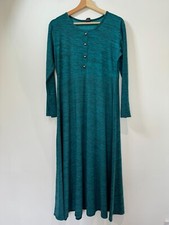 Abaya Muslim Arab Long Sleeve Maxi Dress Size S/M Blue