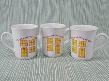 Set Of 3 Vintage Maxwell House Coffee Mug Cup Retro Advertising 