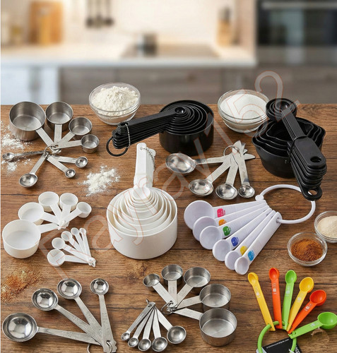 Measuring spoons cups plastic - measuring,