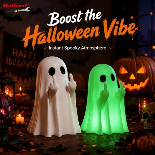 Cute ghost statue - statue, middle