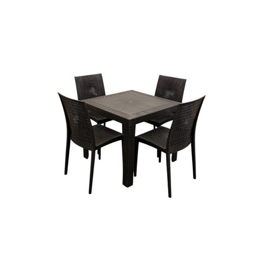 Black rattan garden furniture - black,