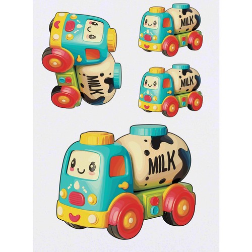 Toy milk lorry - x, temporary