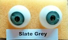 LAUSCHA GLASS HAND BLOWN  DOLL EYES IN BLUE & SLATE GREY IN A VARIETY OF SIZES