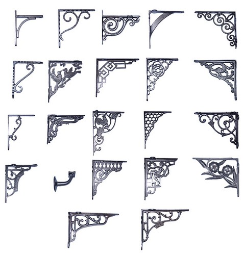 Cast iron wall - wall, brackets