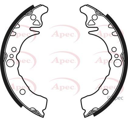 Apec rear brake shoe - brake, set