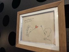 Mal Calman Original Pencil Cartoon. Incredibly Rare and Appreciating Asset