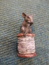 Vienna Bronze Mouse Rat Sat On Bottin Cotton Reel Shuttle Signed Franz Bergman