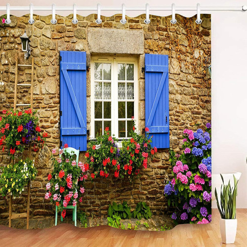 Garden shower curtain - garden,