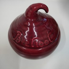 Vintage Ceramic Beetroot Pot Lidded . Mid Century Kitchenalia