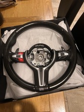 Genuine BMW M3 M4 M2 Black Leather Paddle Shift Steering Wheel. F80 F82 F83. 15B