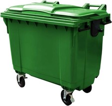 1100L Green Wheelie Bin 4