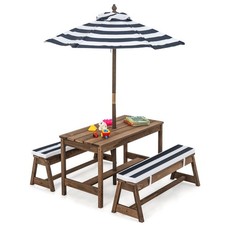 Kids wood table and bench - table,