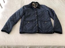 Topshop Navy Quilted Ladies Light Weight Shower Resistant Jacket -size 8