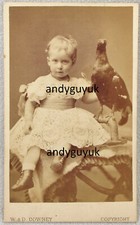 CDV PRINCESS MAUD STUFFED BIRD ROYALTY ANTIQUE PHOTO ROYAL TAXIDERMY VICTORIAN