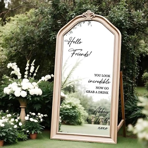 Personalised wedding mirror - personalised,