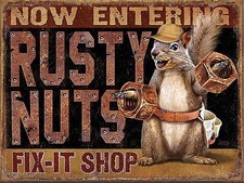 Rusty Nuts Fix It Shop Funny 