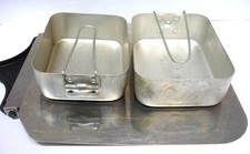 Campfire Picnic Cooking Metal Aluminium Mess Tins with Smeg Steel Tray CG H07