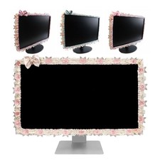 Lace Design Monitor Dust Cover Computer Frame Protector  Computer Peripherals