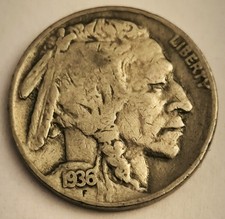 1936 Buffalo Nickel - 5c Cents
