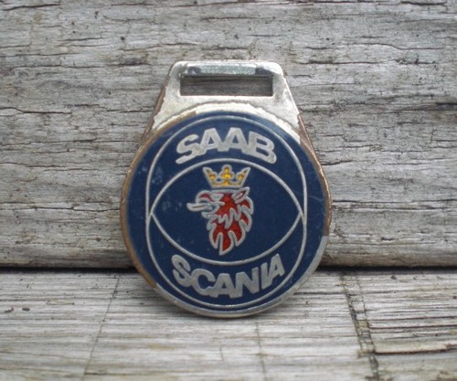 Vintage saab scania enamel - saab, key