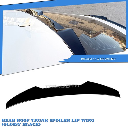 Gloss black rear trunk - black, spoiler