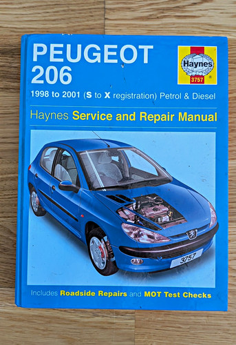 Peugeot 206 haynes manual 1998 - peugeot,