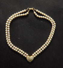 Vintage signed "Sphinx 30405" Double strand simulated pearl necklace - VGC
