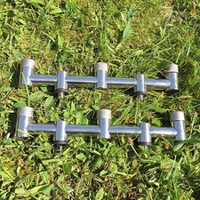 2 x Thick New Short Stainless Steel Carp Fishing Goal Post Buzz Bars 20CM 3 Rods