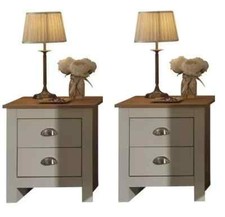 Pair Cream bedside drawers 2