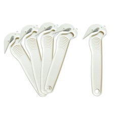 5 x White Safety Box Cutting Knife Opener Shrink Wrap Tape Strap Netting Cutter