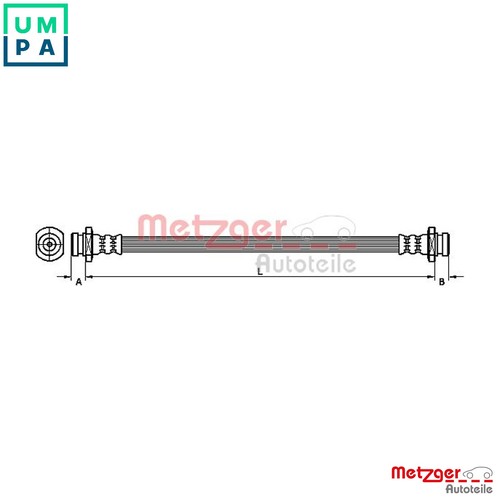 Brake hose 4110470 for - hose, suzuki