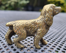 Collectable Vintage Solid Brass Cocker Spaniel Ornament Dog Figurine 150g E489