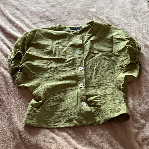 Zara women green crinkle - green,