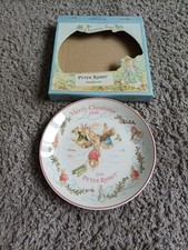Peter Rabbit Wedgwood Christmas 1994 Plate, Some Scratches As Pic