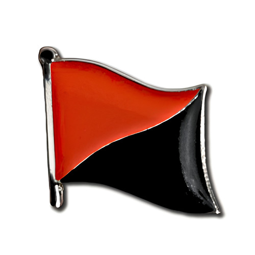 Anarchy flag badge black - flag, red