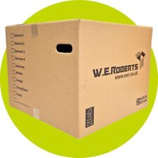 W.E. Roberts 5 Strong Extra Large Cardboard moving Boxes 52cm x 52cm x 40cm