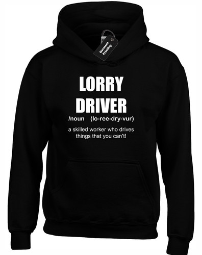 Lorry driver definition hoody - lorry,