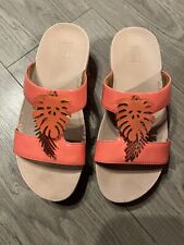 Fitflop Lottie Jungle Leaf Coral Patent Uk VGC