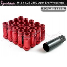 Extended GT50 Wheel Nuts Red