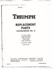 Triumph Parts Manual Book 1965