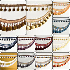 1M POM POM Bobble Trim Fringe Crystal Curtain Sewing Tassel Trimming Ribbon