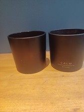 2 x large Frosted amber glass jars apothecary style