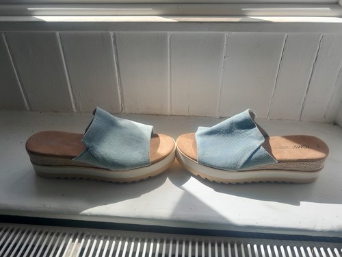 Size toms denim wedge - 6,