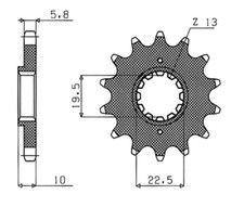 Sprocket step 520 teeth 13 for Suzuki RM 250 1987-2008 / RMX 250 1989-2002