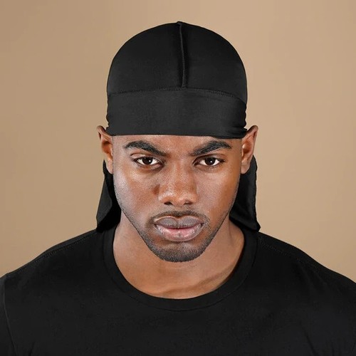 Men durag black - black, breathable